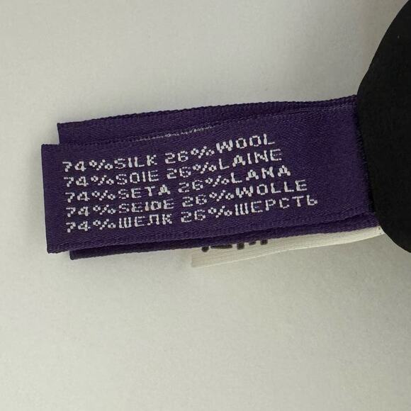 Ralph Lauren Collection A-Line Skirt Silk Wool Blend Union Made in USA Black | 8 - Picture 9 of 10